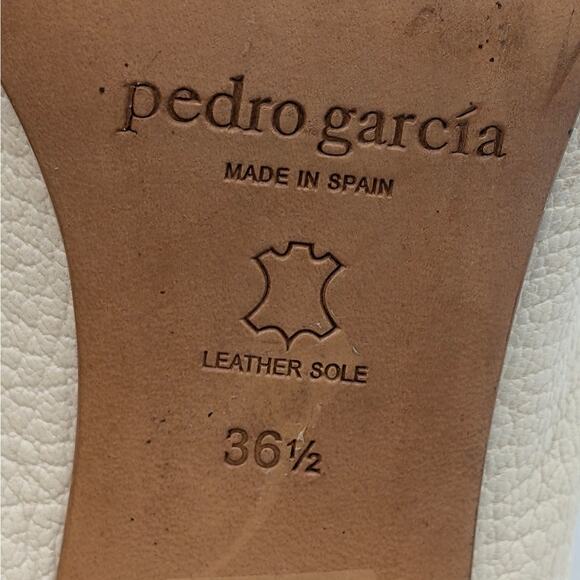 Pedro Garcia Umita Slide Sandal Women's Ivory Petitgrain Size US6 EU36.5 - Picture 6 of 12